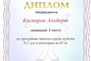 Диплом / сертификат №6 — Каспаров Альберт Викторович