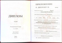 Диплом / сертификат №9 — Кукса Александр Валерьевич