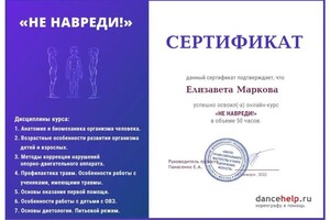 Диплом / сертификат №2 — Маркова Елизавета Романовна