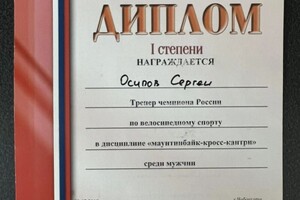 Диплом / сертификат №45 — Осипов Сергей Александрович