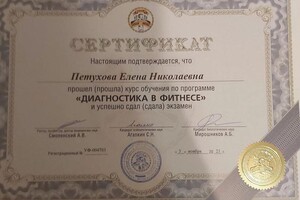 Диплом / сертификат №3 — Петухова Елена Николаевна