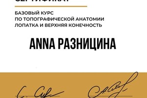 Диплом / сертификат №6 — Разницина Анна Леонидовна