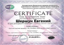 Сертификат об участии в мастер-классе — Шершун Евгений Викторович