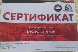 Диплом / сертификат №1 — Скворцова Евгения Васильевна