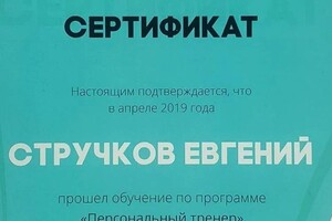 Диплом / сертификат №5 — Стручков Евгений Олегович