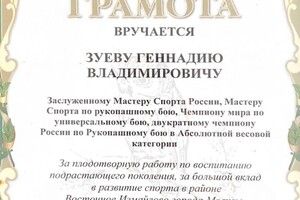 Диплом / сертификат №12 — Зуев Геннадий Владимирович