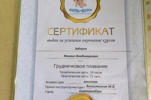 Диплом / сертификат №11 — Зубарев Михаил Владимирович