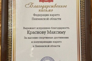 Диплом / сертификат №3 — Краснов Максим Александрович