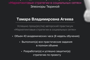 Диплом / сертификат №2 — Агеева Тамара Владимировна