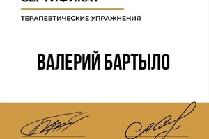 Диплом / сертификат №9 — Бартыло Валерий Александрович