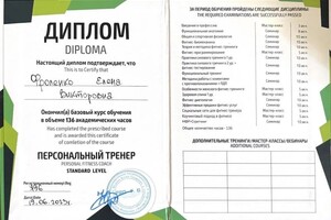 Диплом / сертификат №1 — Фроленко Елена Викторовна