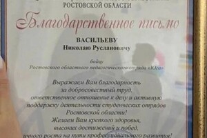 Диплом / сертификат №6 — Васильев Николай Русланович