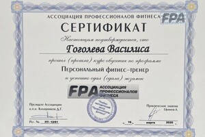 Диплом / сертификат №1 — Гоголева Василиса Игоревна