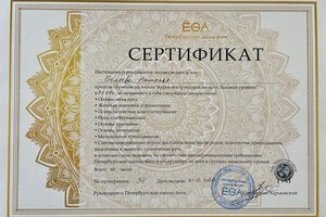 Диплом / сертификат №3 — Беляева Наталья Николаевна