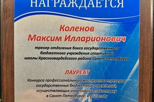 Диплом / сертификат №5 — Коленов Максим Илларионович