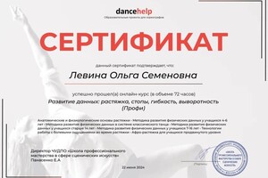 Диплом / сертификат №3 — Левина Ольга Семёновна