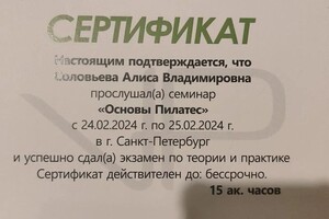 Диплом / сертификат №4 — Соловьева Алиса Владимировна