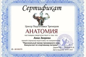 Диплом / сертификат №2 — Зверева Анна Ильинична