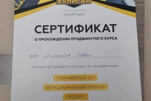 Диплом / сертификат №1 — Липатов Иван Андреевич