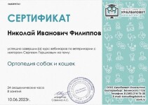 Диплом / сертификат №10 — Филиппов Николай Иванович