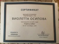 Диплом / сертификат №18 — Осипова Виолетта Михайловна