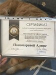 Диплом / сертификат №6 — Пономарева Алина Владимировна