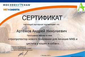 Диплом / сертификат №46 — дом Ветеринар на